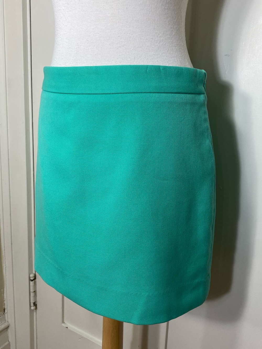 Gap Classic Mint Teal Pencil Skirt Work Casual Lined Side Zip 4
